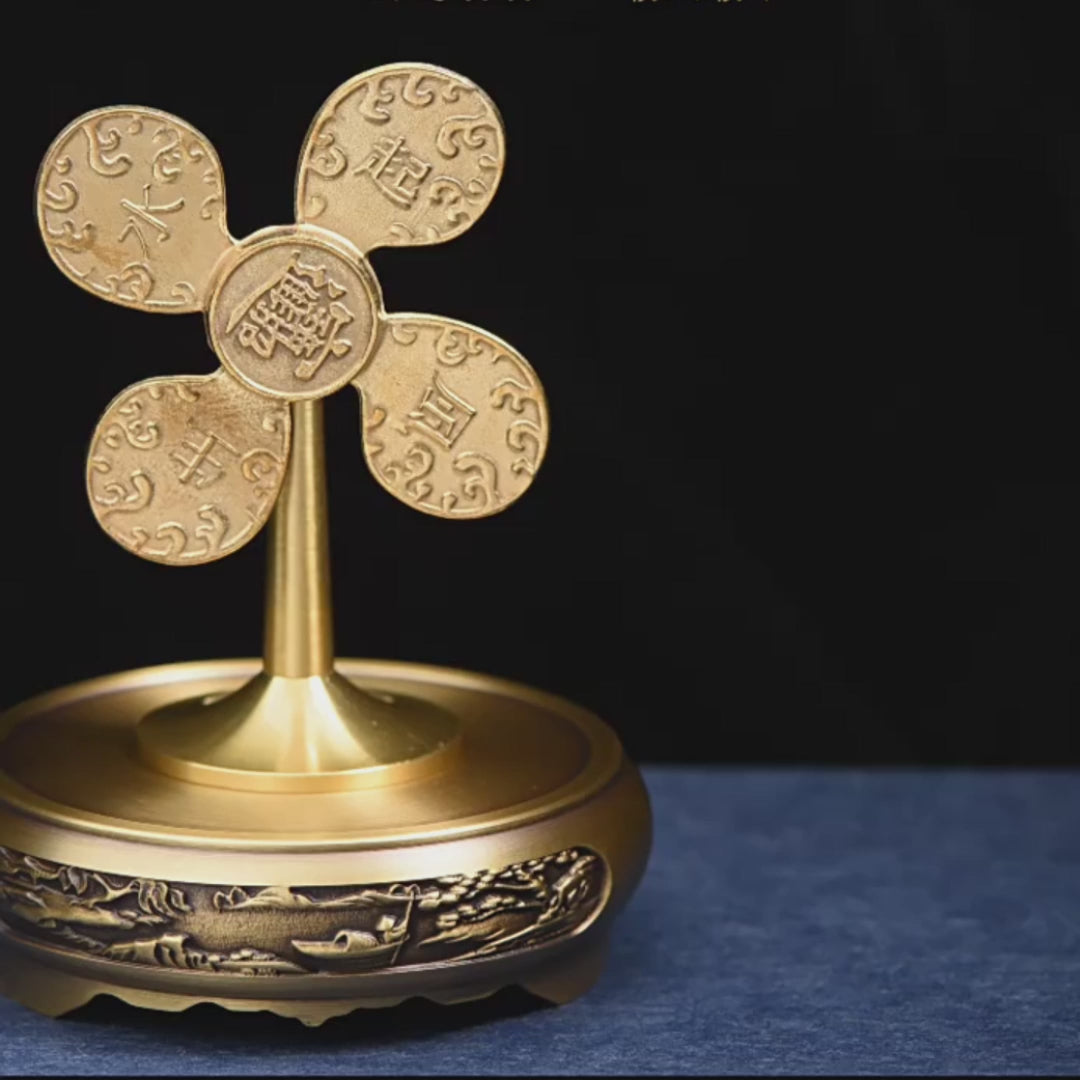 Brass Wealth Windmill Decor