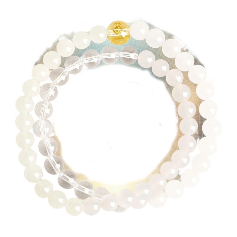 Women's Double-Circle Five Elements (Gold/Wood/Water/Fire/Earth) Feng Shui Bracelet - Crystal Wealth Bracelet | Balances Energy, Brings Good Luck, Abundance & Positive Vibes for Daily Wear