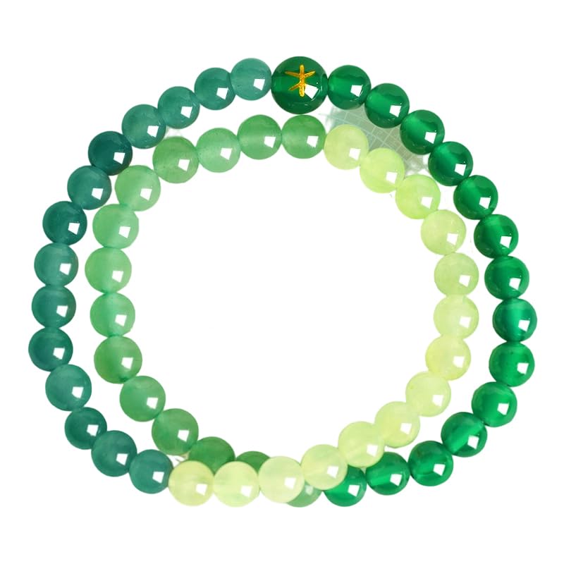 Women's Double-Circle Five Elements (Gold/Wood/Water/Fire/Earth) Feng Shui Bracelet - Crystal Wealth Bracelet | Balances Energy, Brings Good Luck, Abundance & Positive Vibes for Daily Wear