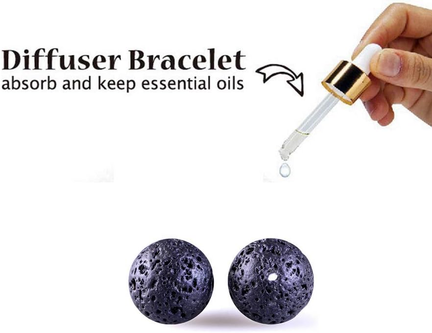 Genuine purple volcanic rock gemstones, energy healing beads, perfect for necklaces, bracelets, and earrings—enjoy the fun of DIY (8 mm, 46 beads)