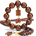 Beads Dia.18mm 13pcs Dia.15mm 15pcs Natural Wood Prayer Bracelet for Wealth Luck Safety