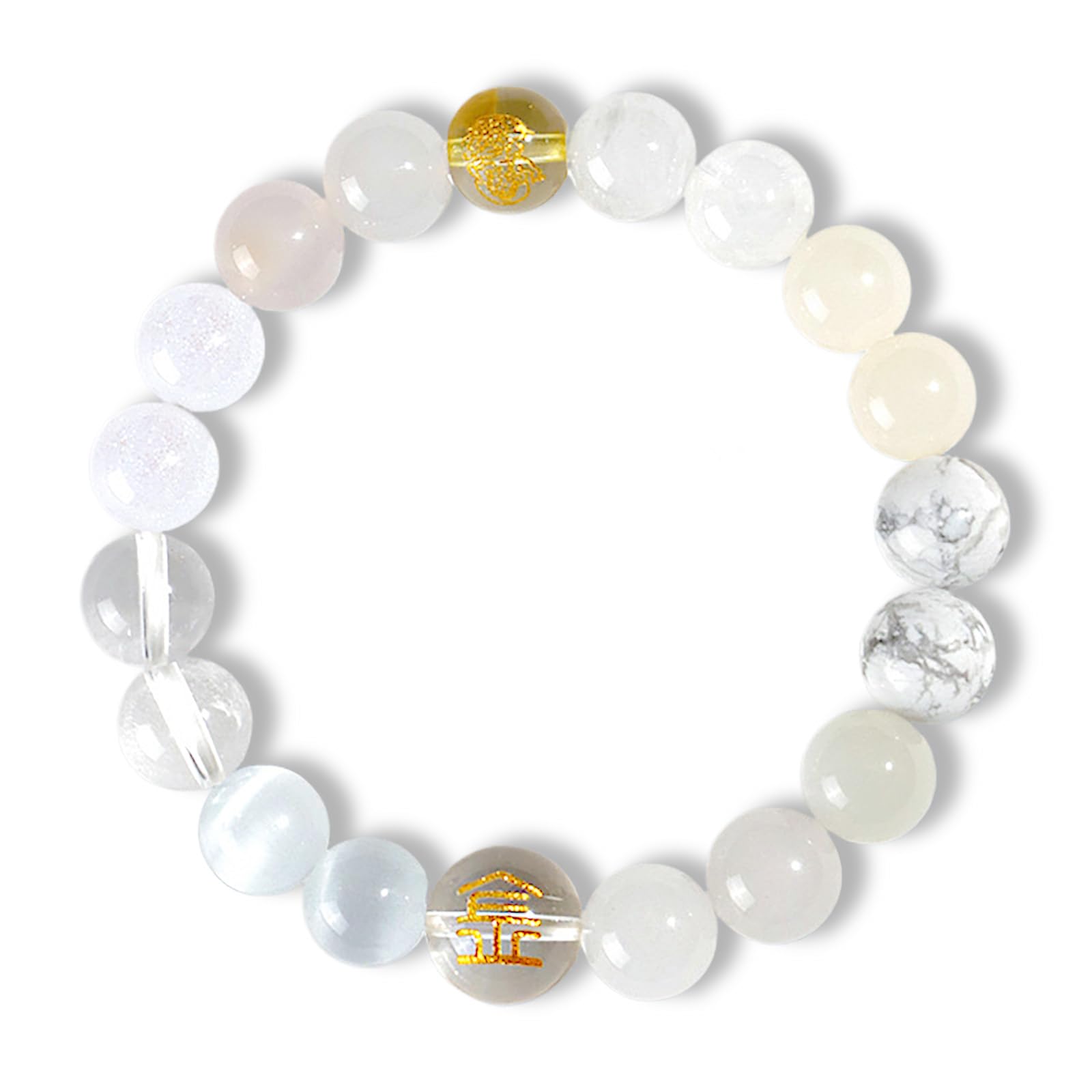 Five Elements Balance Feng Shui Bracelet – Energy Cycle Jewelry for Men Women – Original Crystal Design for Good Luck, Abundance, Protection & Harmony