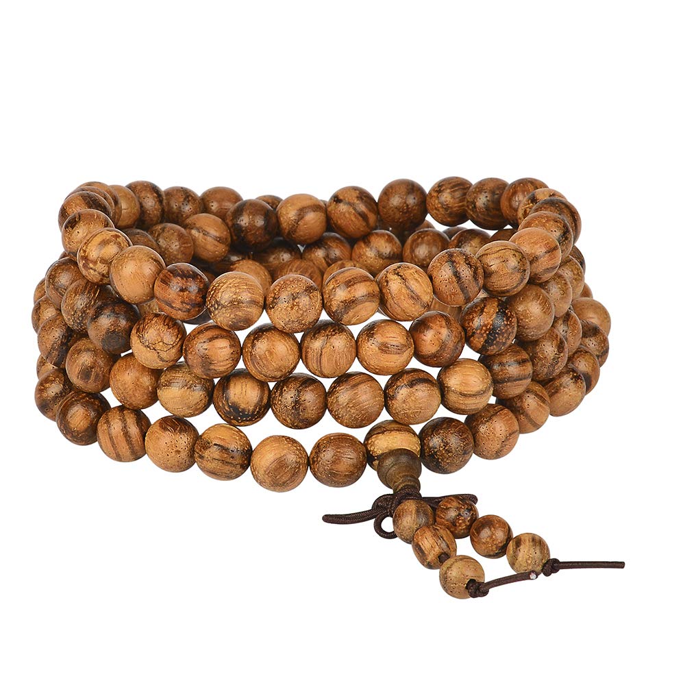 Mala Beads Bracelet 108 8mm Prayer Meditation Sandalwood Elastic…