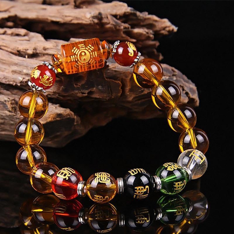 Buddha & Karma Double-Headed Golden Dragon Bracelet – Wealth, Strength & Protection