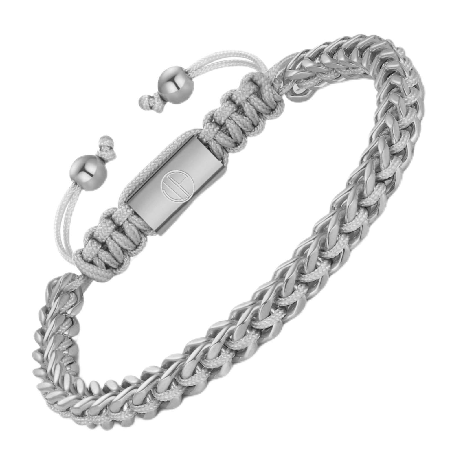 Gold-Plated Bracelets for Men 18K Gold Plated Franco Link Chain Stainless Steel Bracelet Adjustable Bracelet Mens Jewelry Birthday Gift