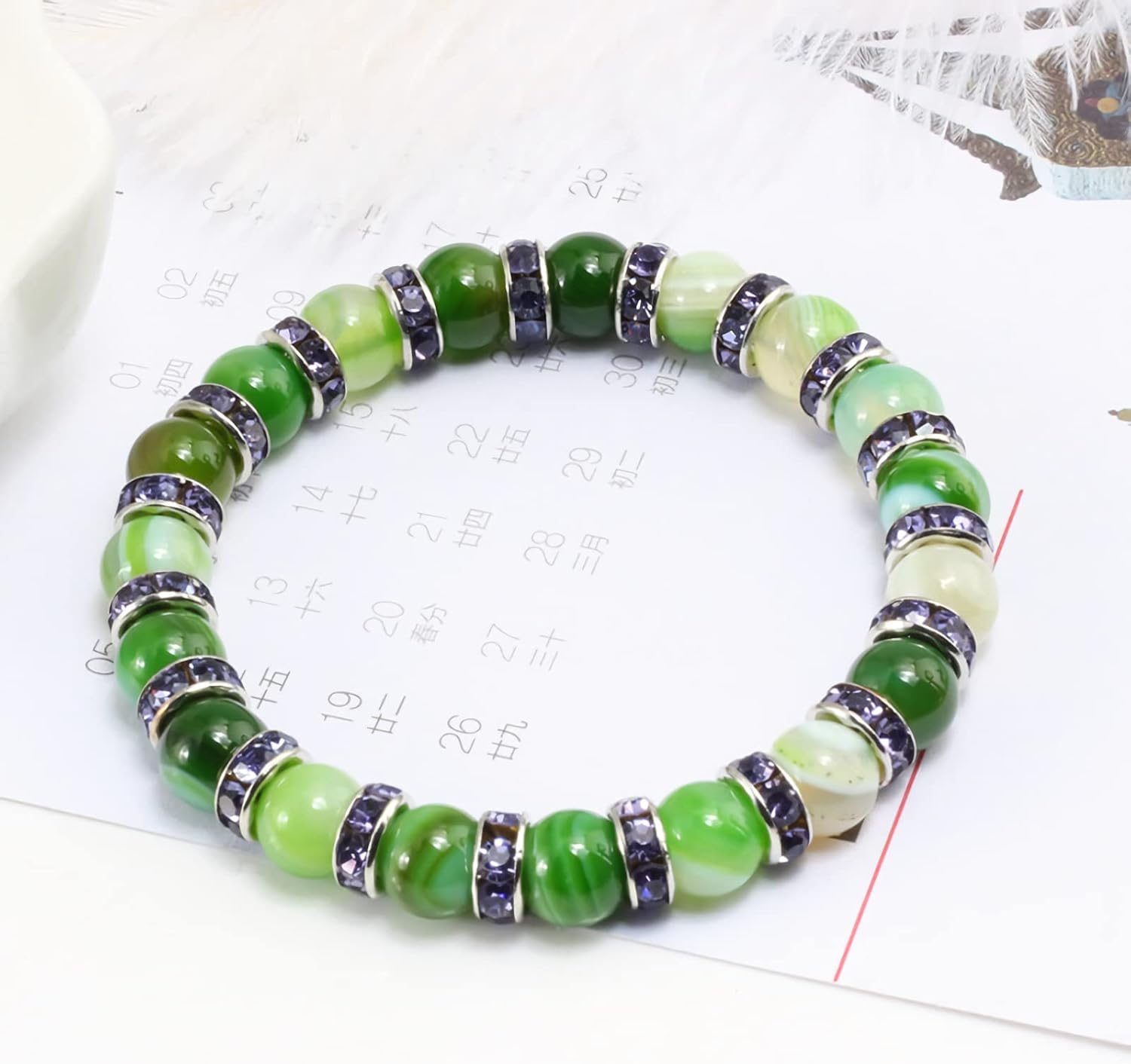 Green Agate Bracelet money attraction Chakra Bracelet, bead bracelet, brings money wealth rich bracelet, prosperity and good luck, Stone, Agate