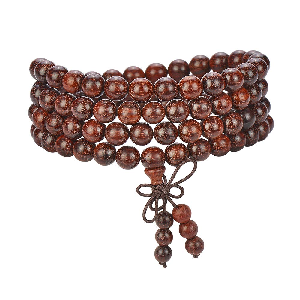 Mala Beads Bracelet 108 8mm Prayer Meditation Sandalwood Elastic…