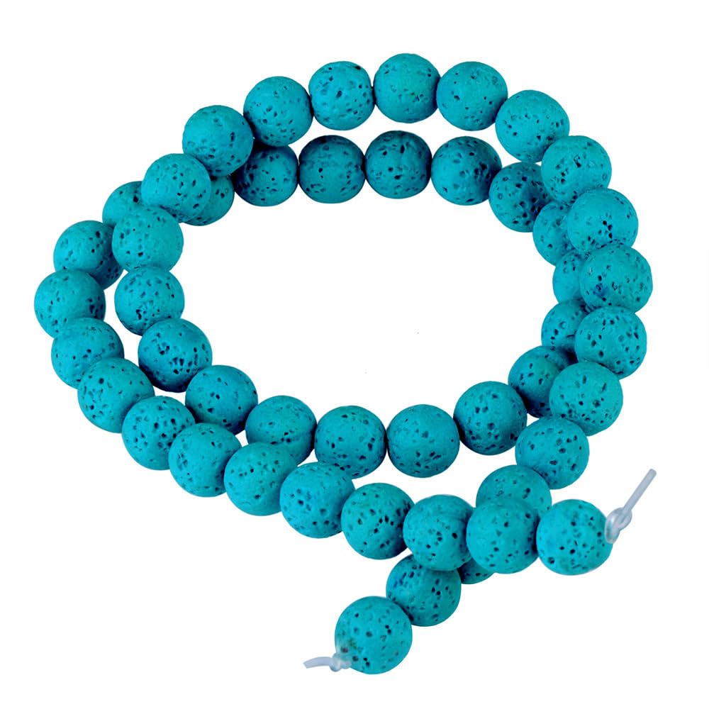 Genuine purple volcanic rock gemstones, energy healing beads, perfect for necklaces, bracelets, and earrings—enjoy the fun of DIY (8 mm, 46 beads)