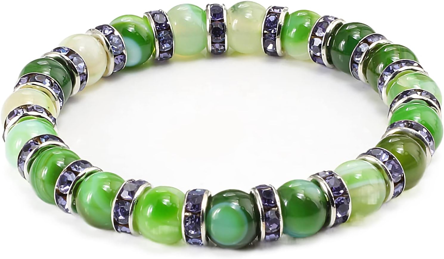 Green Agate Bracelet money attraction Chakra Bracelet, bead bracelet, brings money wealth rich bracelet, prosperity and good luck, Stone, Agate