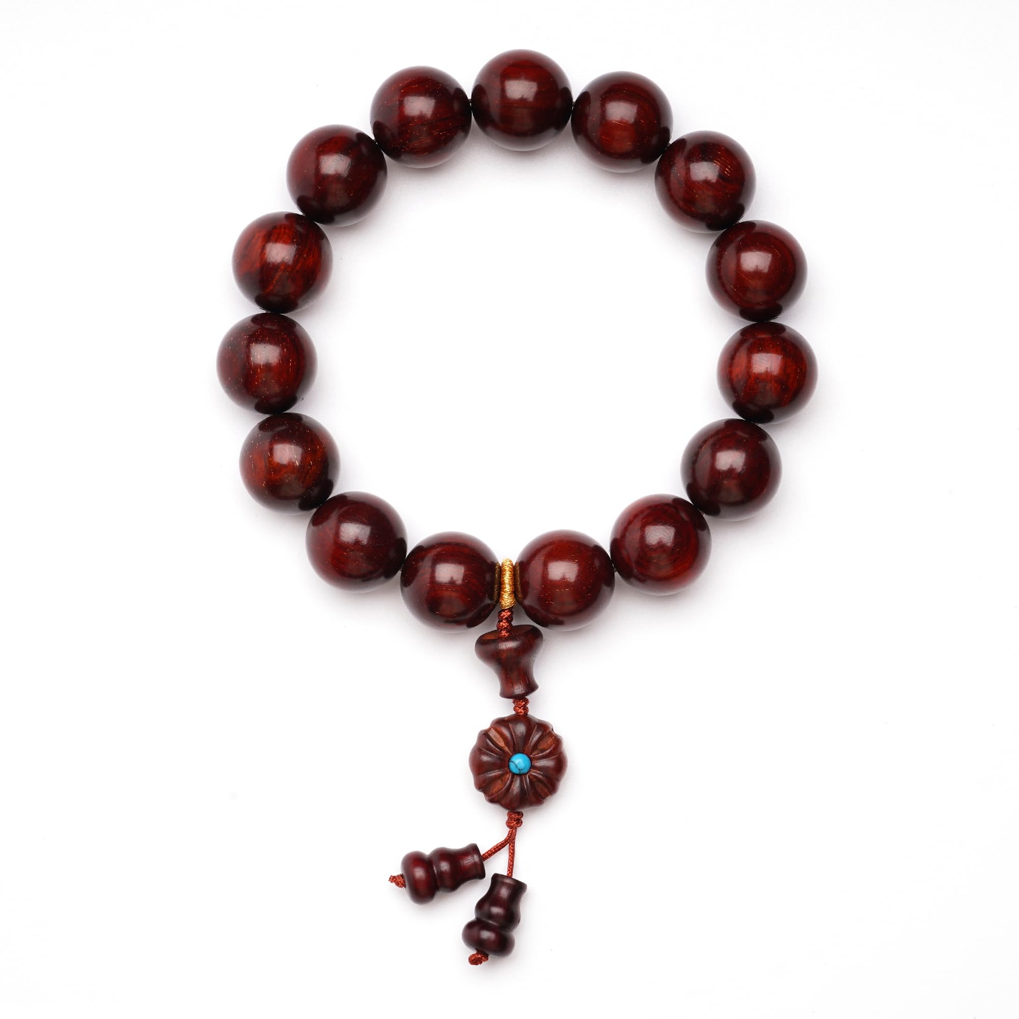 Meditation Bead Bracelets, Handcrafted Sandalwood Prayer Beads, Buddhist Blessing Rosewood Bracelets