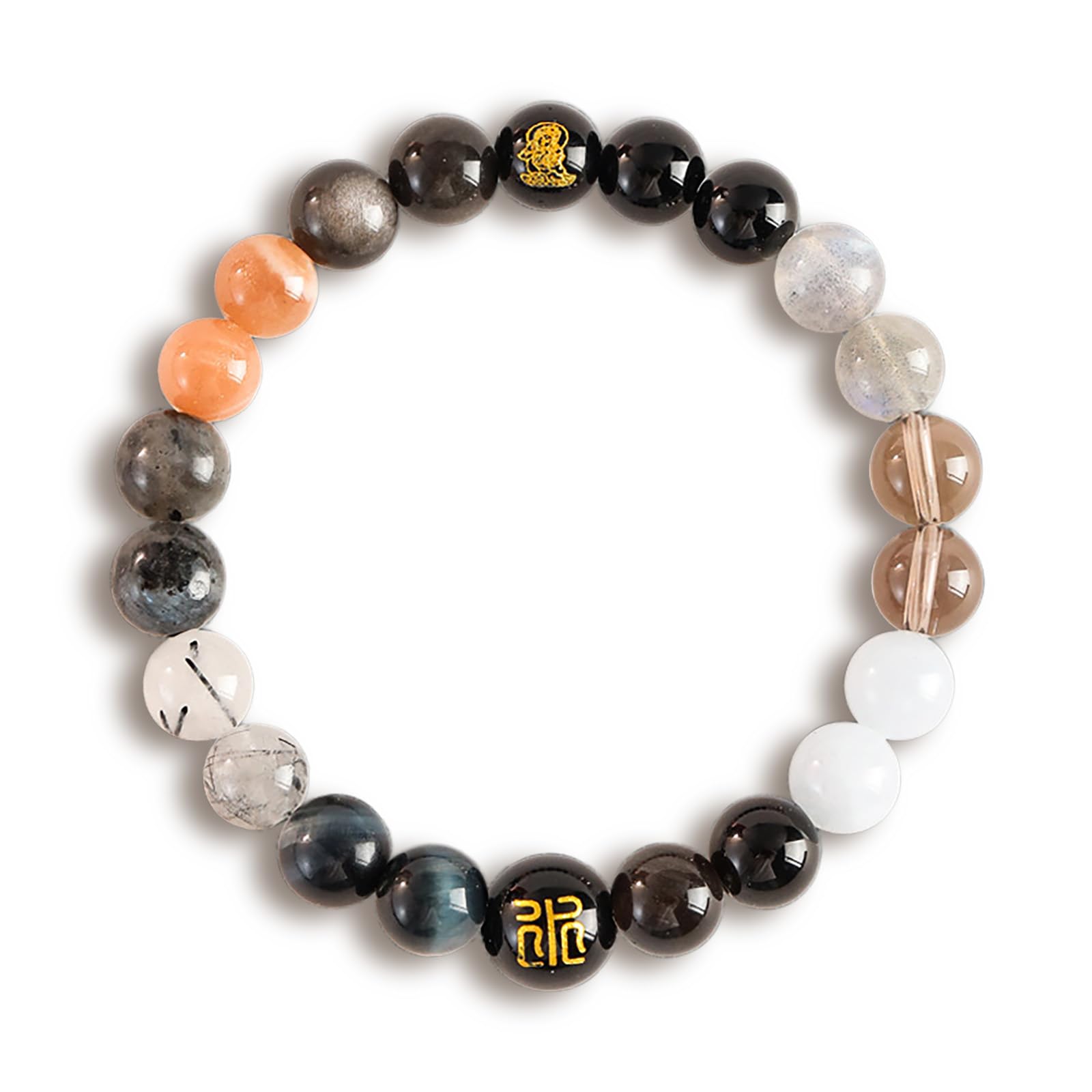 Five Elements Balance Feng Shui Bracelet – Energy Cycle Jewelry for Men Women – Original Crystal Design for Good Luck, Abundance, Protection & Harmony
