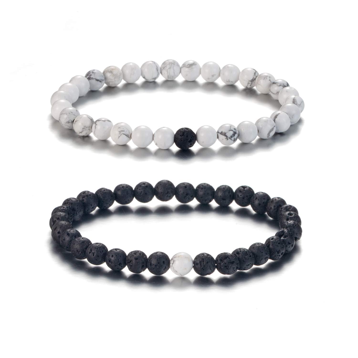 6mm Volcanic Rock Aromatherapy Anti-Anxiety Essential Oil Diffuser Bead Bracelet