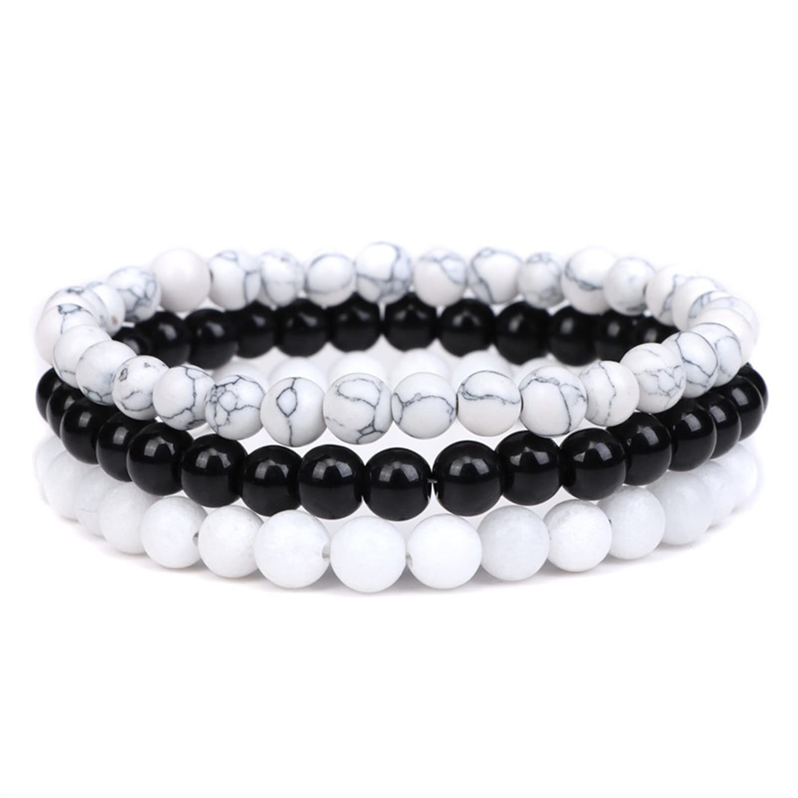 2-Piece Set: Matte Lava Stone Bead Stretch Bracelets (Couple's Set) – Stress Relief & Aromatherapy Jewelry