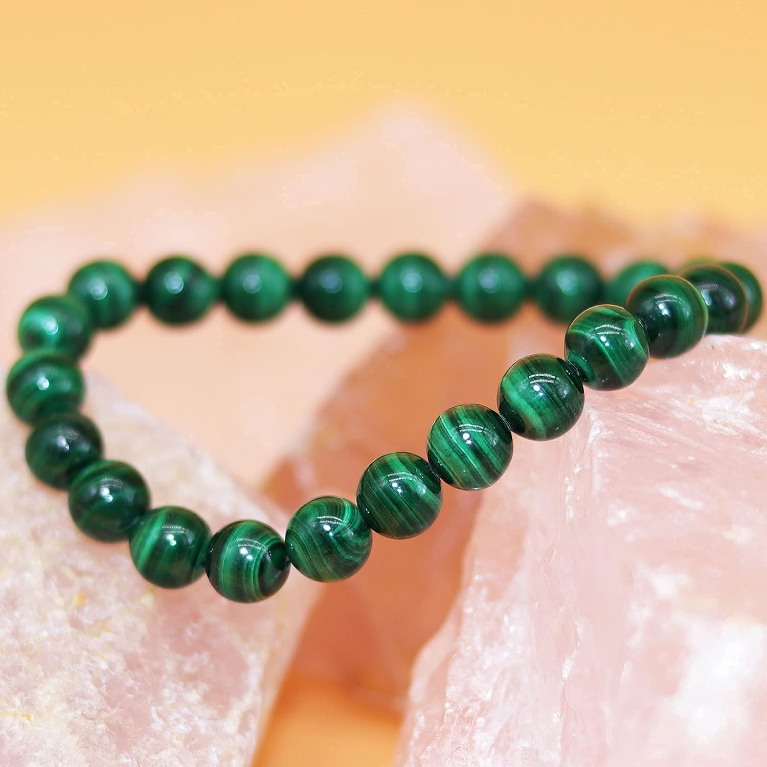 Natural Gemstone Stretch Bracelet, Handmade Unisex Crystal Bracelets for Meditation, Yoga, Spiritual Healing & Positive Energy