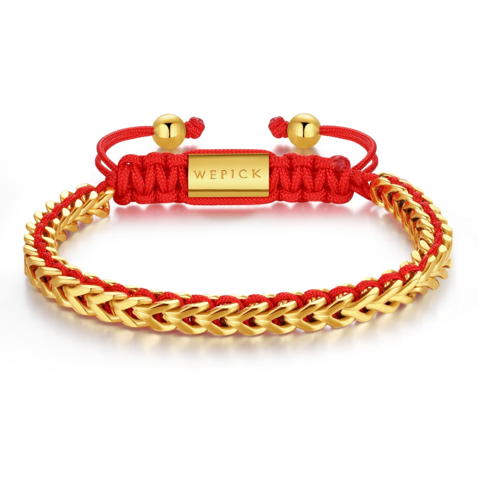 Gold-Plated Bracelets for Men 18K Gold Plated Franco Link Chain Stainless Steel Bracelet Adjustable Bracelet Mens Jewelry Birthday Gift