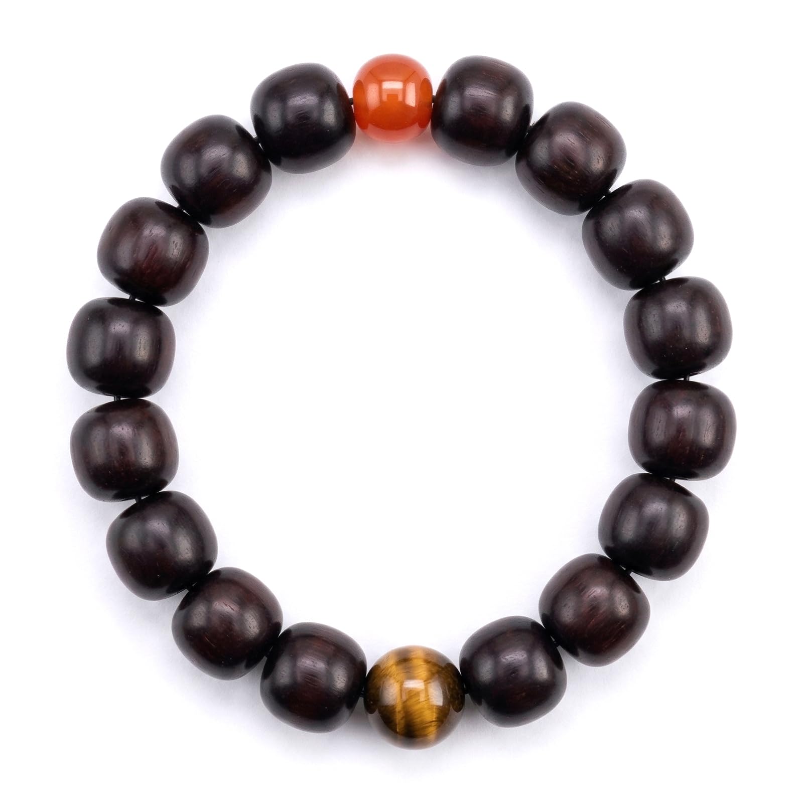 Meditaiton Beaded Bracelets, Handmade Sandalwood Mala Beads, Buddhist Prayer Red Wood Bracelets