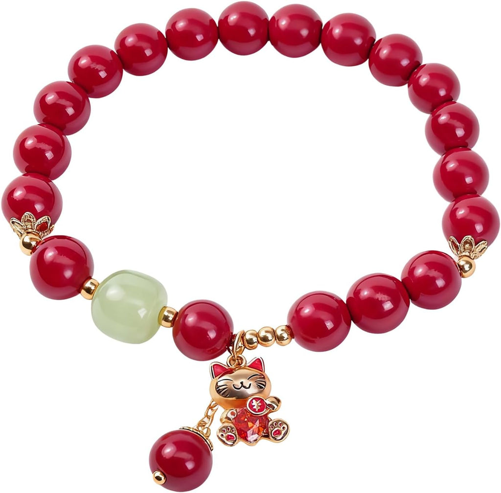 Maneki-neko Pendant Bracelet: A healing bracelet that attracts wealth and good fortune