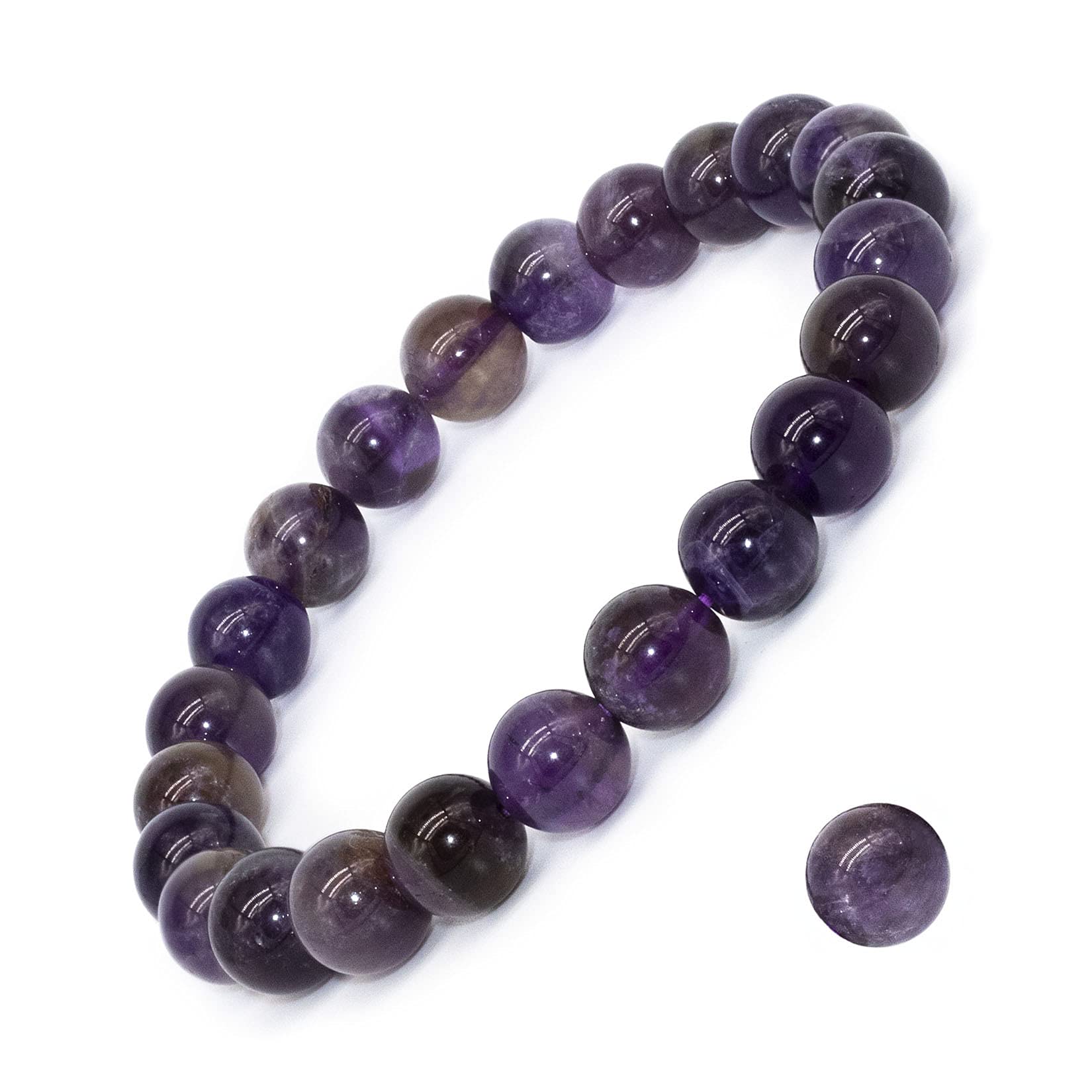 Natural Gemstone Stretch Bracelet, Handmade Unisex Crystal Bracelets for Meditation, Yoga, Spiritual Healing & Positive Energy
