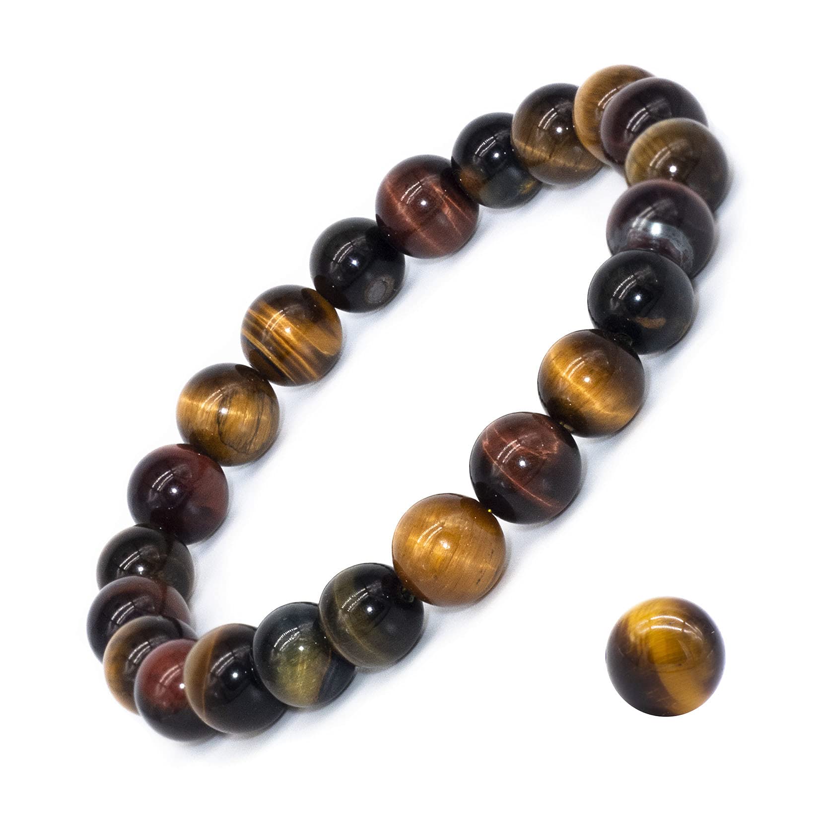 Natural Gemstone Stretch Bracelet, Handmade Unisex Crystal Bracelets for Meditation, Yoga, Spiritual Healing & Positive Energy