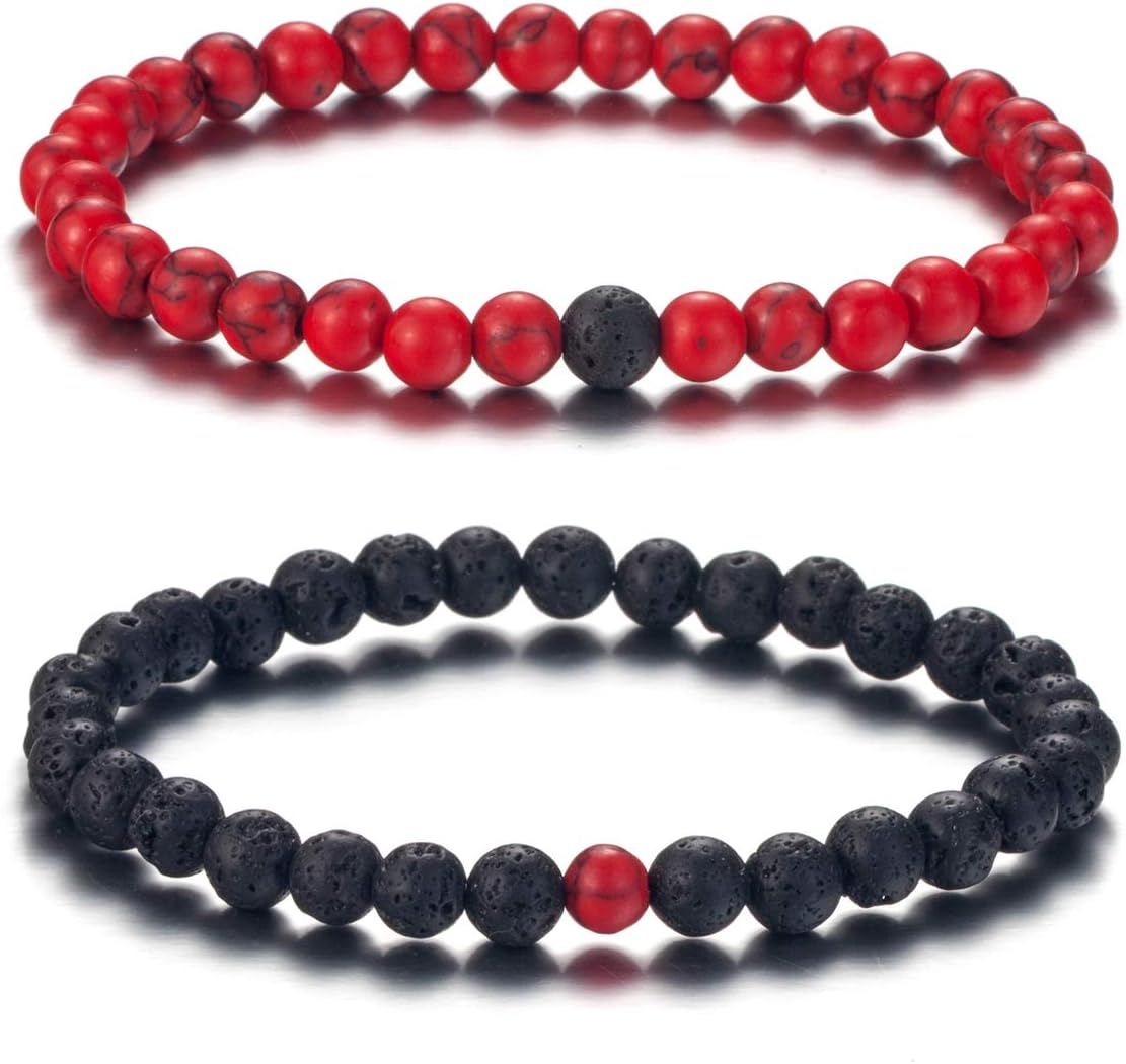 6mm Volcanic Rock Aromatherapy Anti-Anxiety Essential Oil Diffuser Bead Bracelet