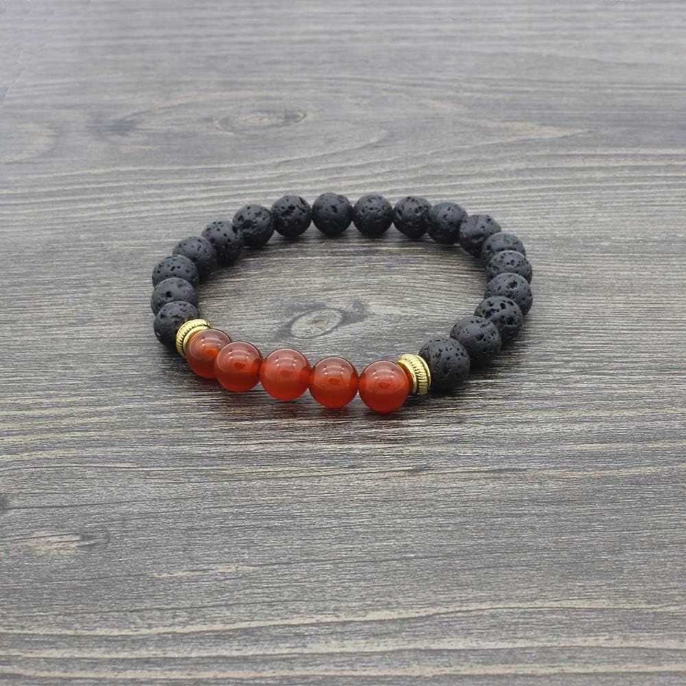 Adjustable Volcanic Rock Bead Bracelet, Chakra Bracelet, Seven Chakra Healing Bracelet, Yoga Stone Bead Bracelet, Healing Bracelet