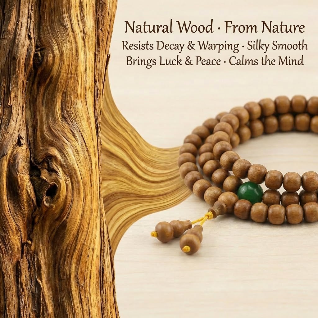 Buddhist Prayer Beads, 108 Beads - 12 mm Meditation Mala