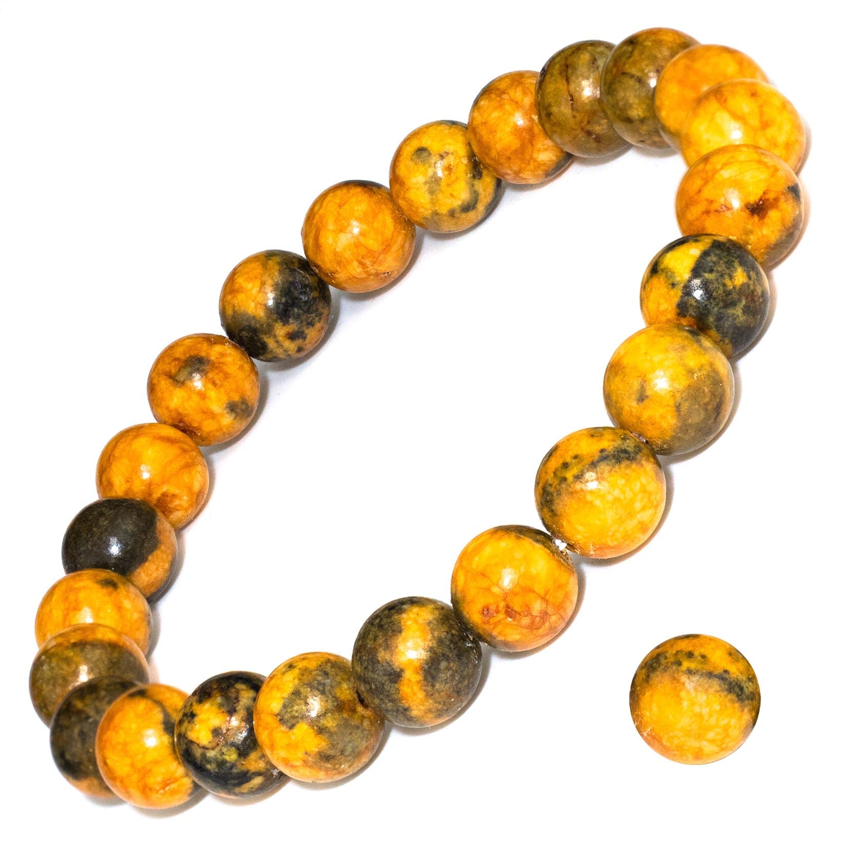 Natural Gemstone Stretch Bracelet, Handmade Unisex Crystal Bracelets for Meditation, Yoga, Spiritual Healing & Positive Energy