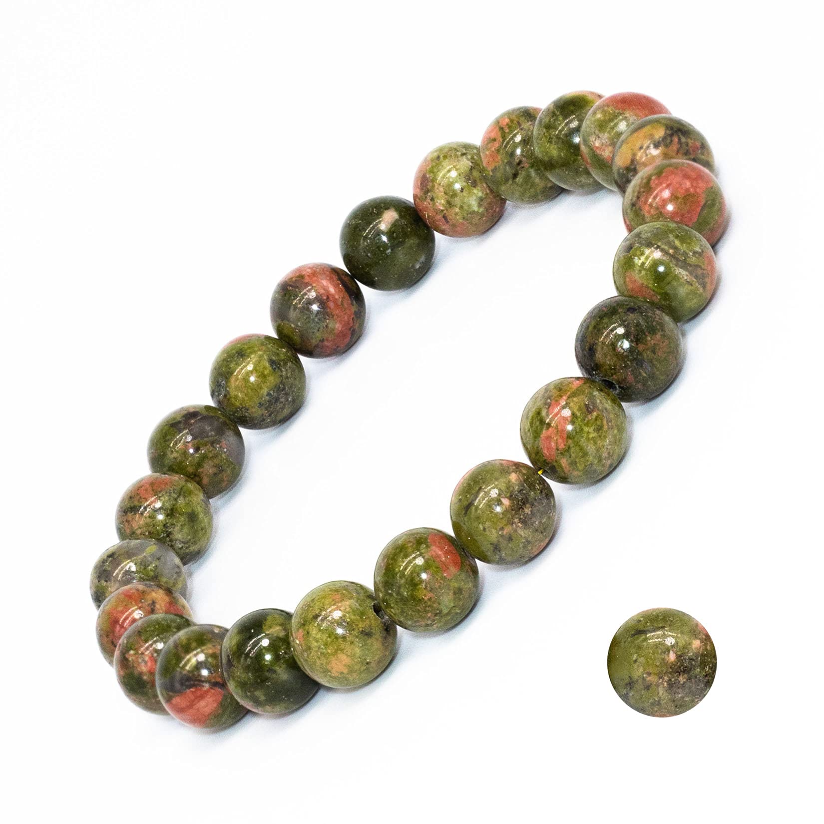 Natural Gemstone Stretch Bracelet, Handmade Unisex Crystal Bracelets for Meditation, Yoga, Spiritual Healing & Positive Energy