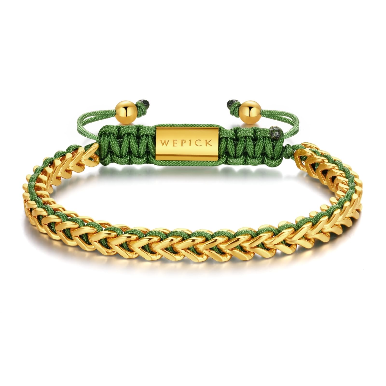 Gold-Plated Bracelets for Men 18K Gold Plated Franco Link Chain Stainless Steel Bracelet Adjustable Bracelet Mens Jewelry Birthday Gift