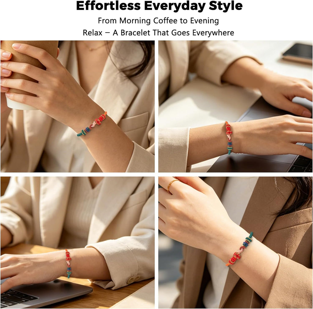 Adjustable Tibetan-style nylon knot bracelets, Feng Shui amulet bracelets