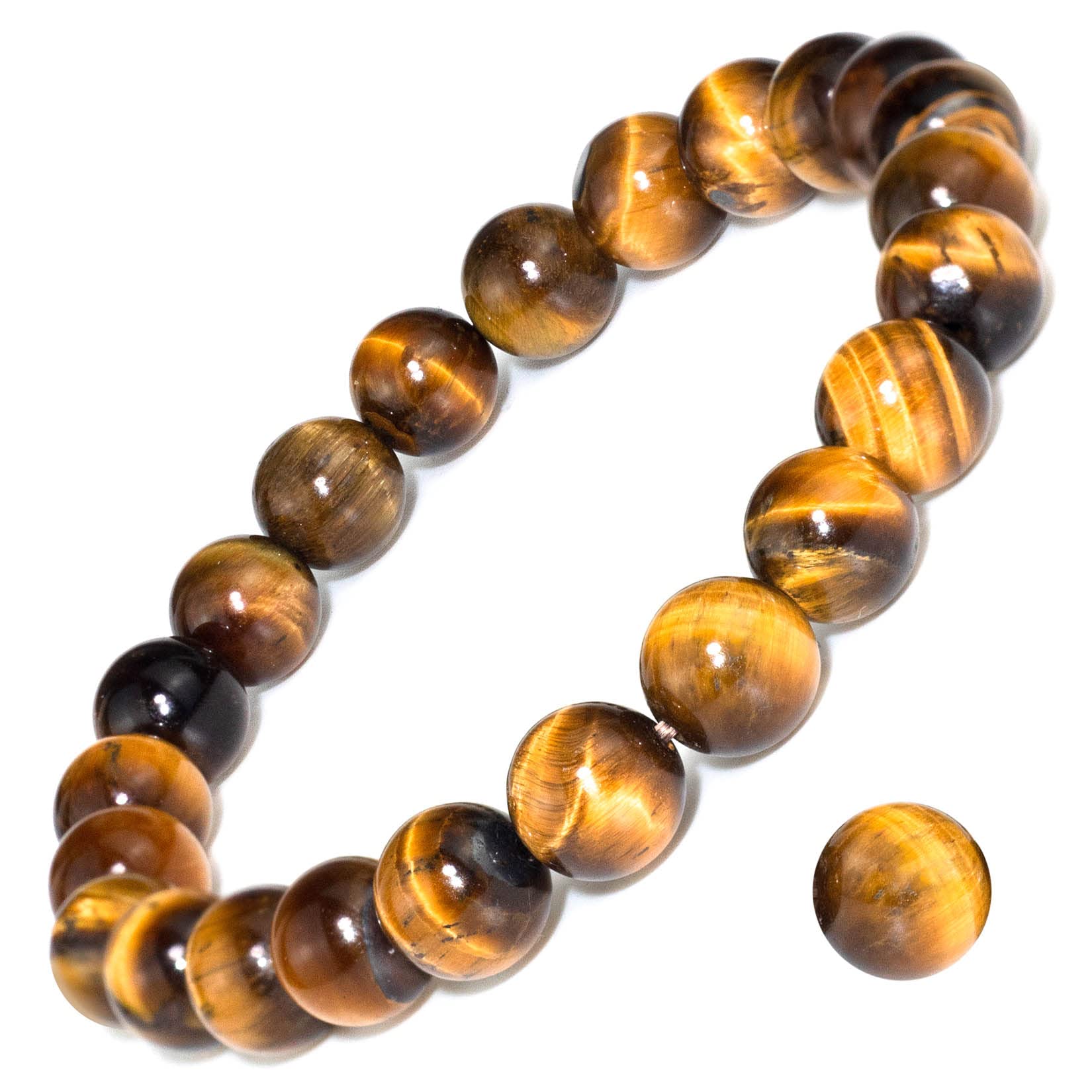 Natural Gemstone Stretch Bracelet, Handmade Unisex Crystal Bracelets for Meditation, Yoga, Spiritual Healing & Positive Energy
