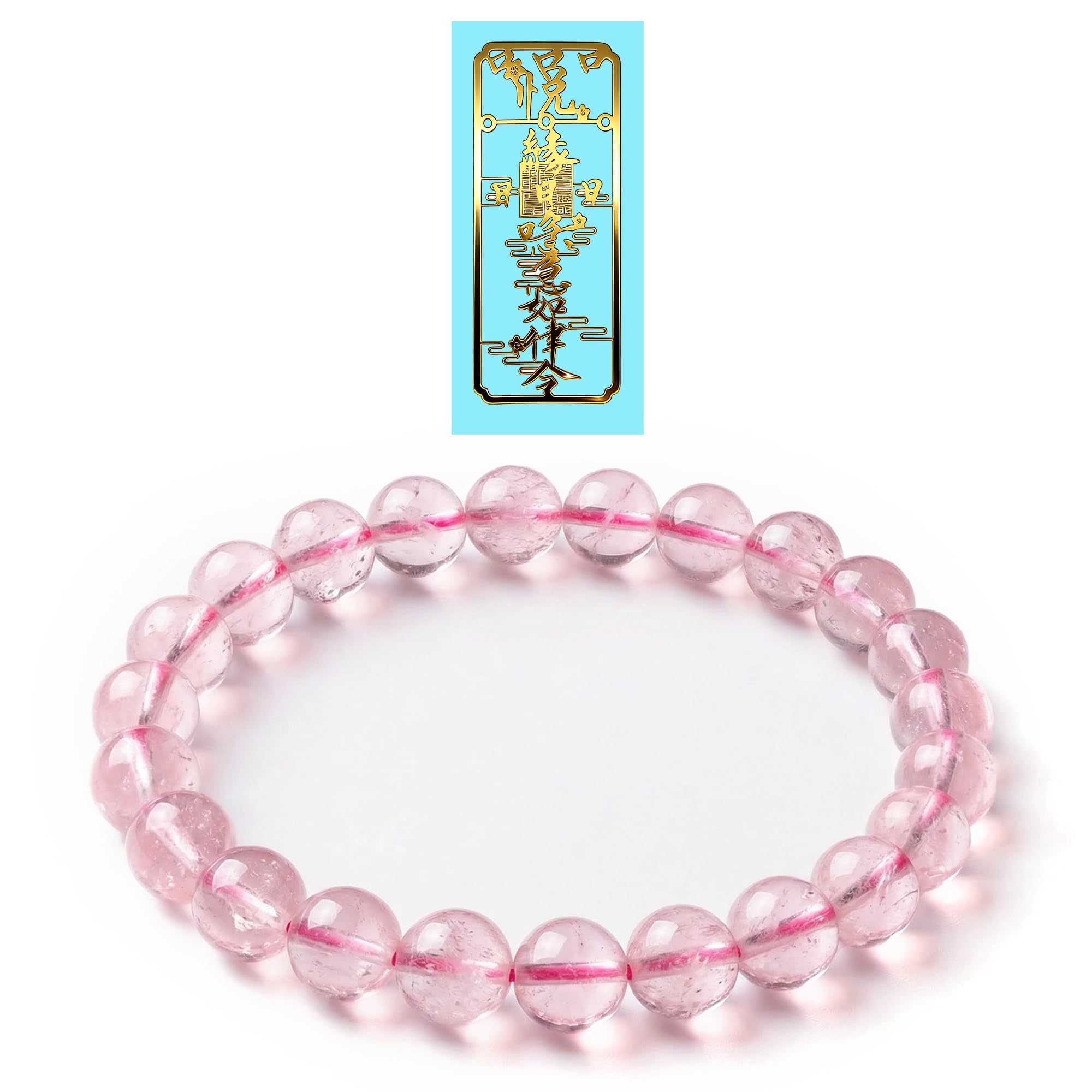 LINGYUAN Feng Shui Wealth and Luck Bracelet with Gold Foil Five Gods Amulet-Red Agate Cinnabar Gemstone Bracelet for Prosperity, Protection & Success, Lucky Charm Gift for Men & Women