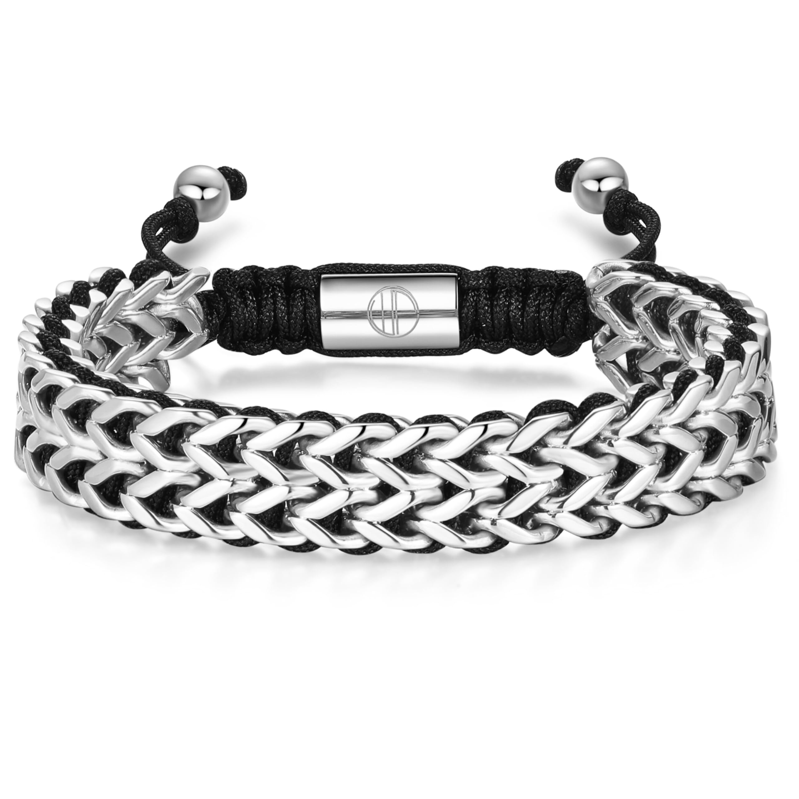 Gold-Plated Bracelets for Men 18K Gold Plated Franco Link Chain Stainless Steel Bracelet Adjustable Bracelet Mens Jewelry Birthday Gift
