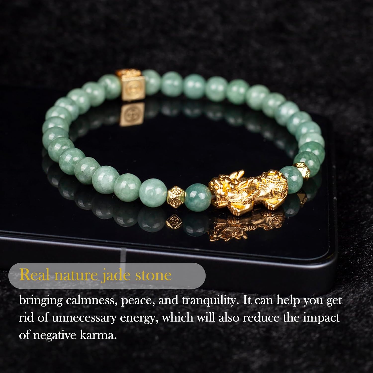 Fengshui Wealth Bracelet Green Real Jade Bracelet For Women Attract Lucky Wealthy Bracelets