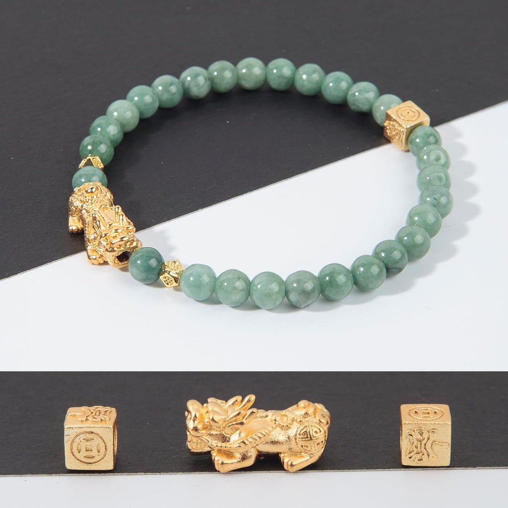 Fengshui Wealth Bracelet Green Real Jade Bracelet For Women Attract Lucky Wealthy Bracelets