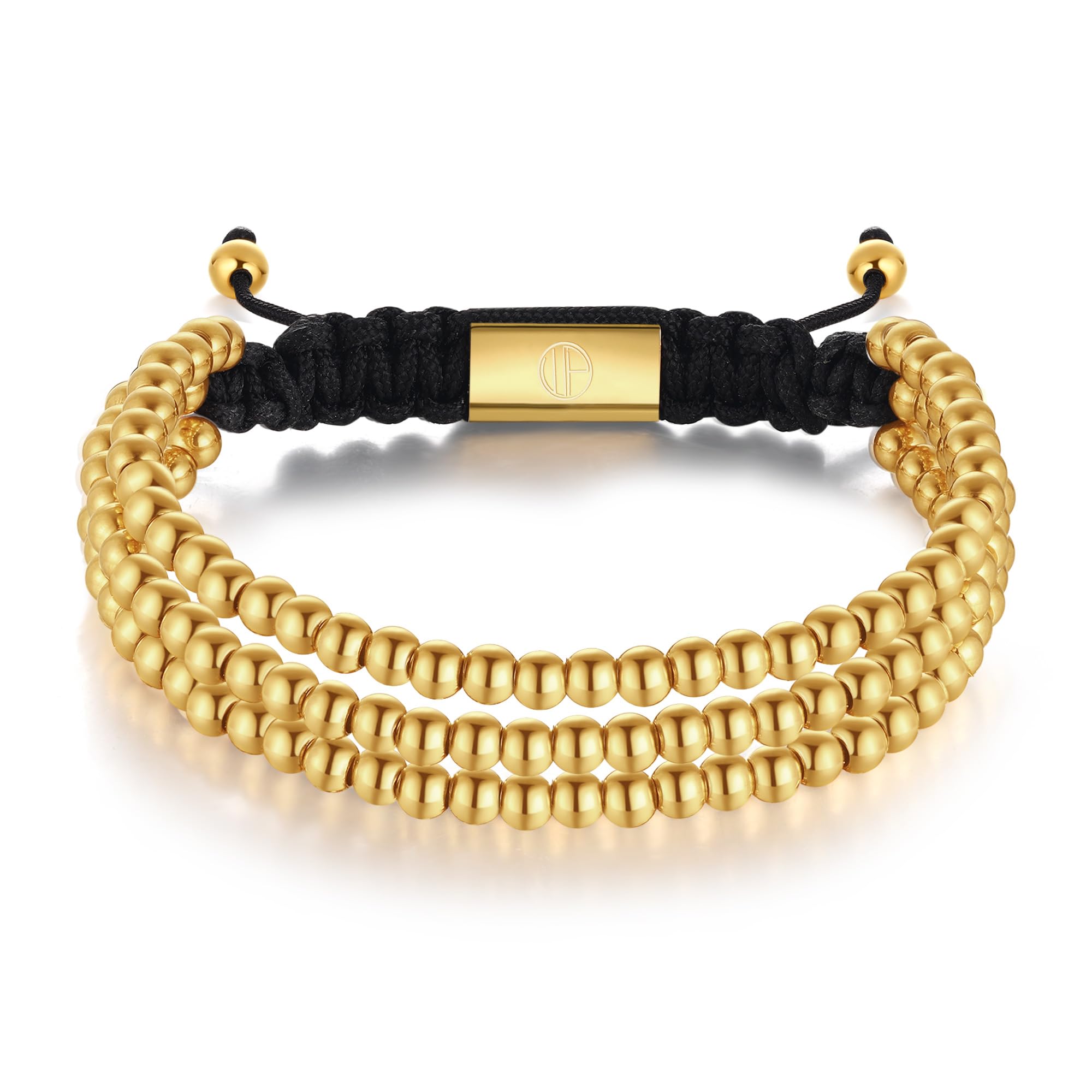 Gold-Plated Bracelets for Men 18K Gold Plated Franco Link Chain Stainless Steel Bracelet Adjustable Bracelet Mens Jewelry Birthday Gift
