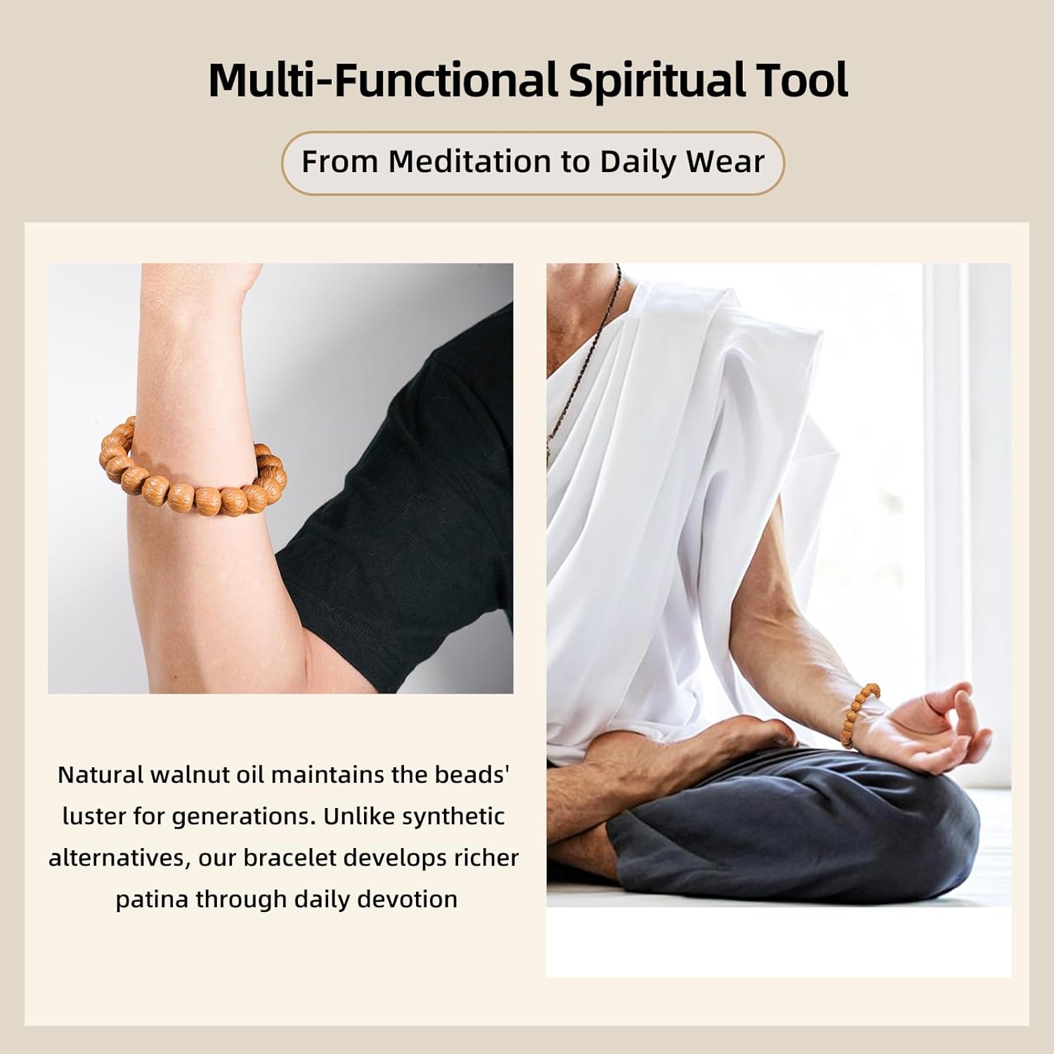 Monkey Head Bodhi Seed Bracelet, Energy Healing