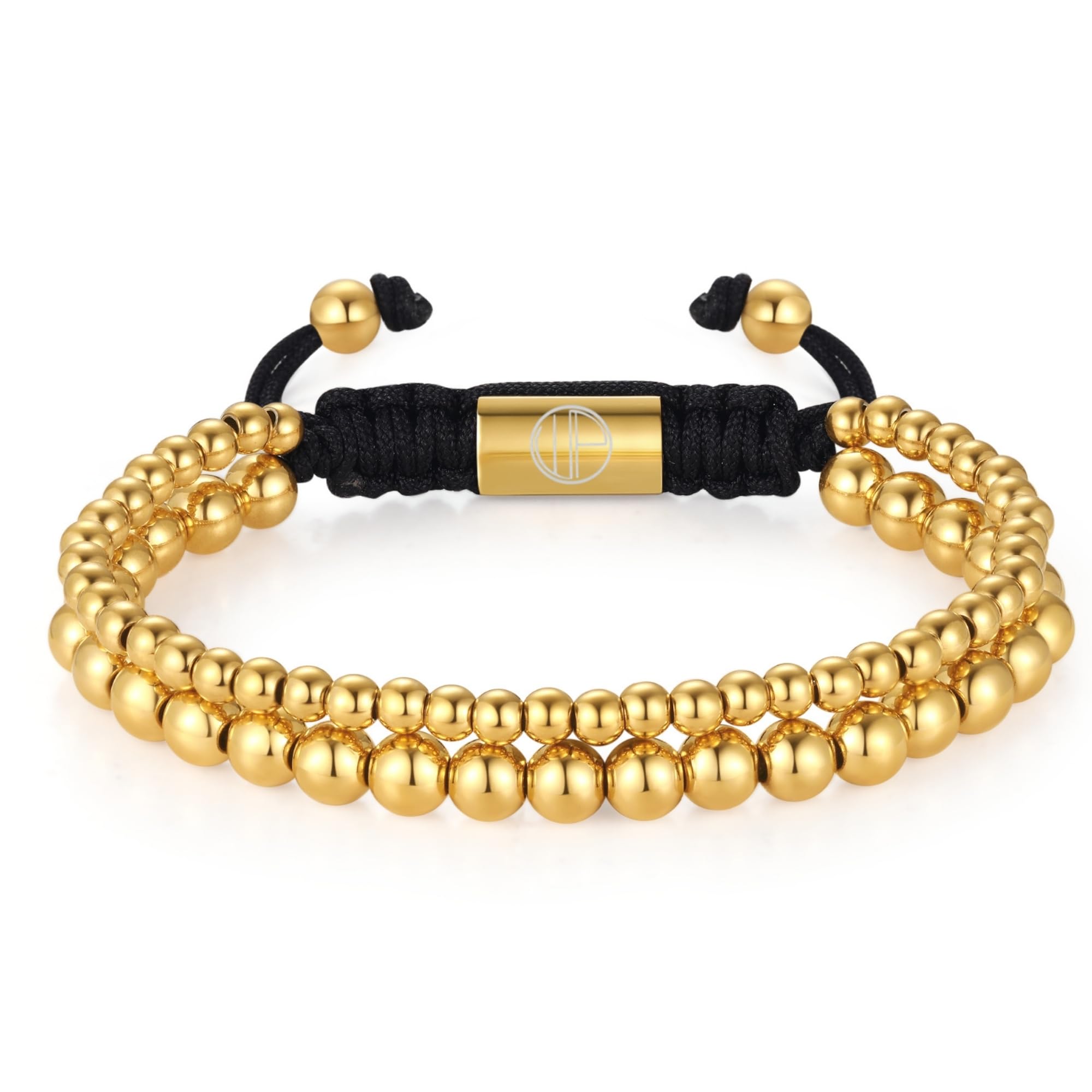 Gold-Plated Bracelets for Men 18K Gold Plated Franco Link Chain Stainless Steel Bracelet Adjustable Bracelet Mens Jewelry Birthday Gift