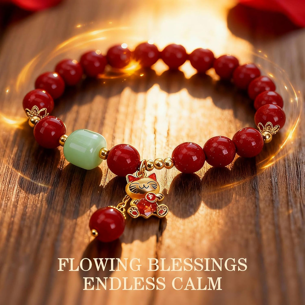 Maneki-neko Pendant Bracelet: A healing bracelet that attracts wealth and good fortune