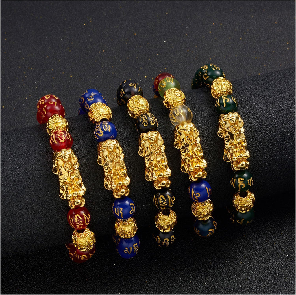FengShui Bracelets for Women Wealth And Luck Bracelet Black Obsidian Pixiu Wealth Bracelet FengShui Beaded Strand Bracelets for Women Men
