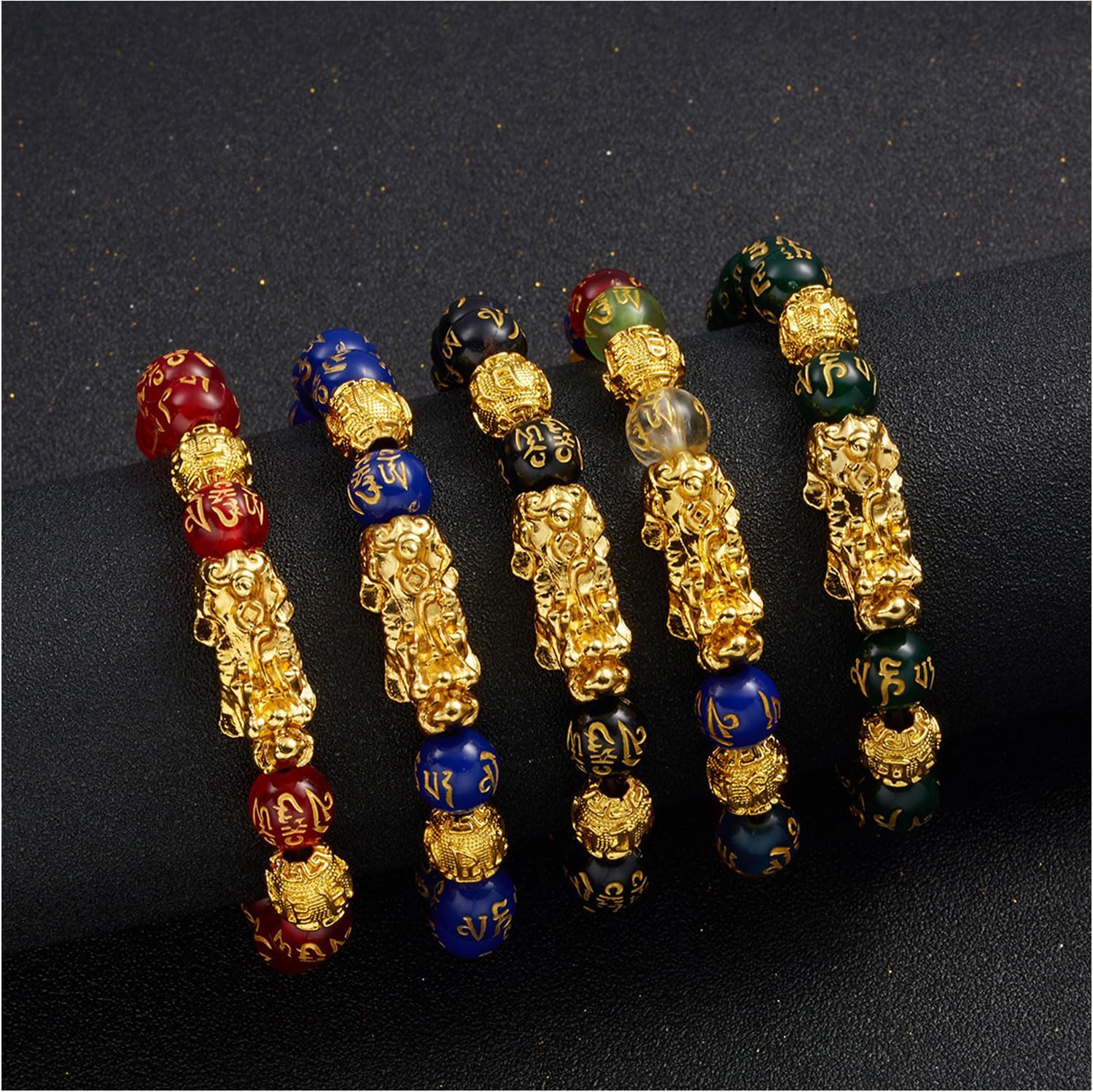 FengShui Bracelets for Women Wealth And Luck Bracelet Black Obsidian Pixiu Wealth Bracelet FengShui Beaded Strand Bracelets for Women Men