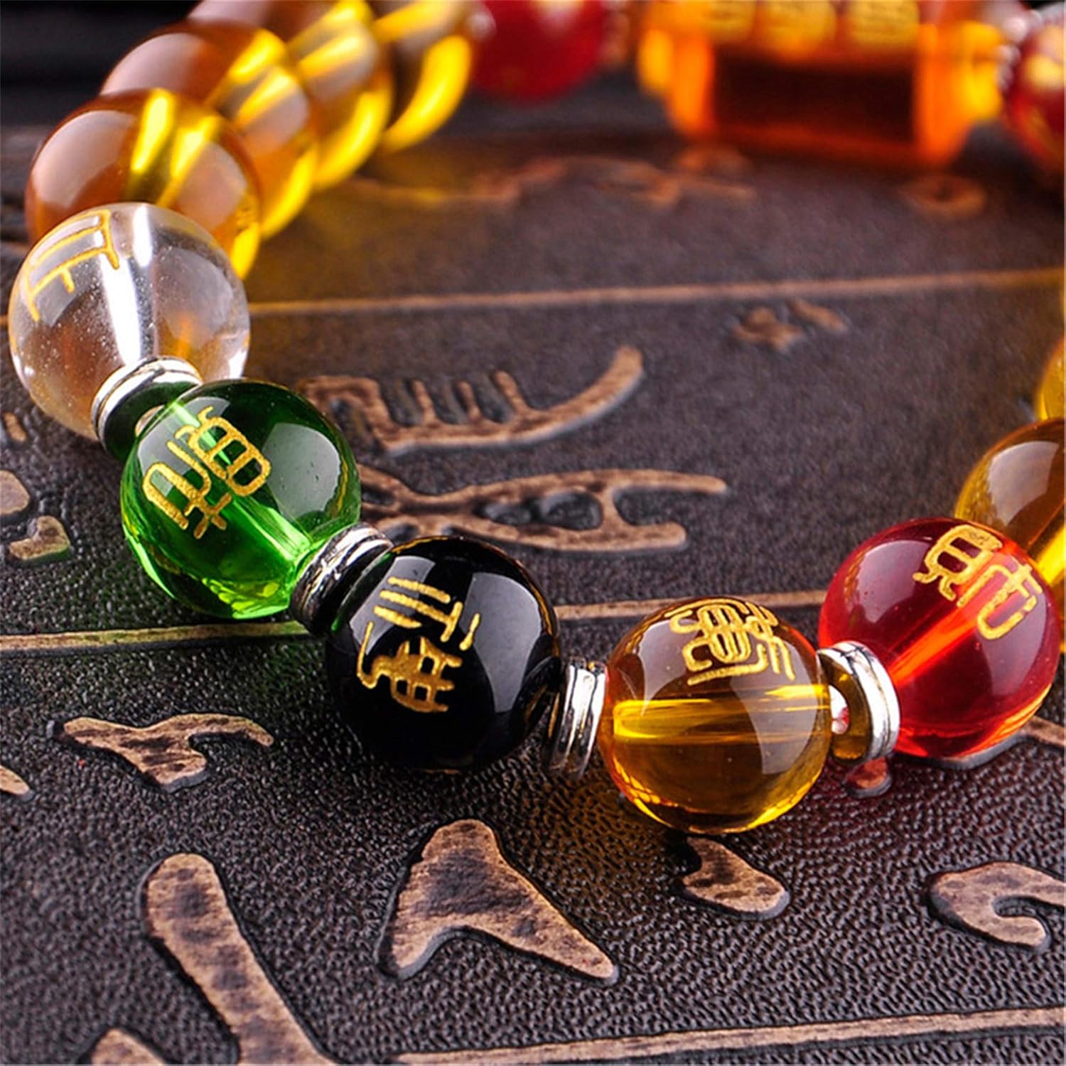 Feng Shui Citrine Five-Element Wealth Porsperity Bracelet,Attract Wealth and Good Luck,Deluxe Gift Bag