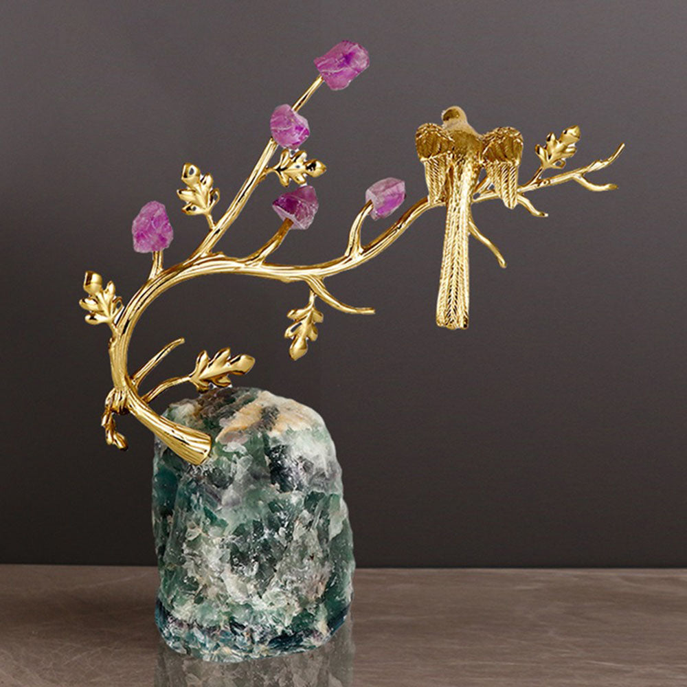 Fluorite Base With Copper Magpie