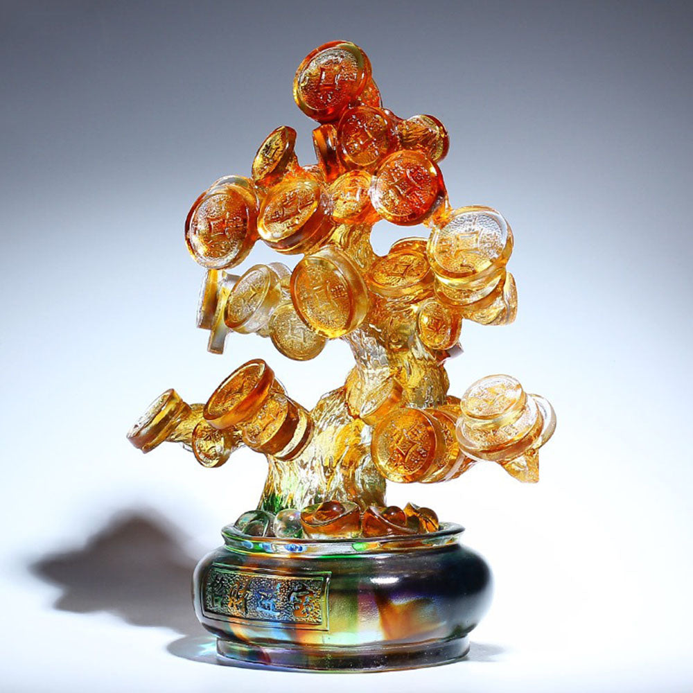 Colored Crystal Glass Fortune Tree