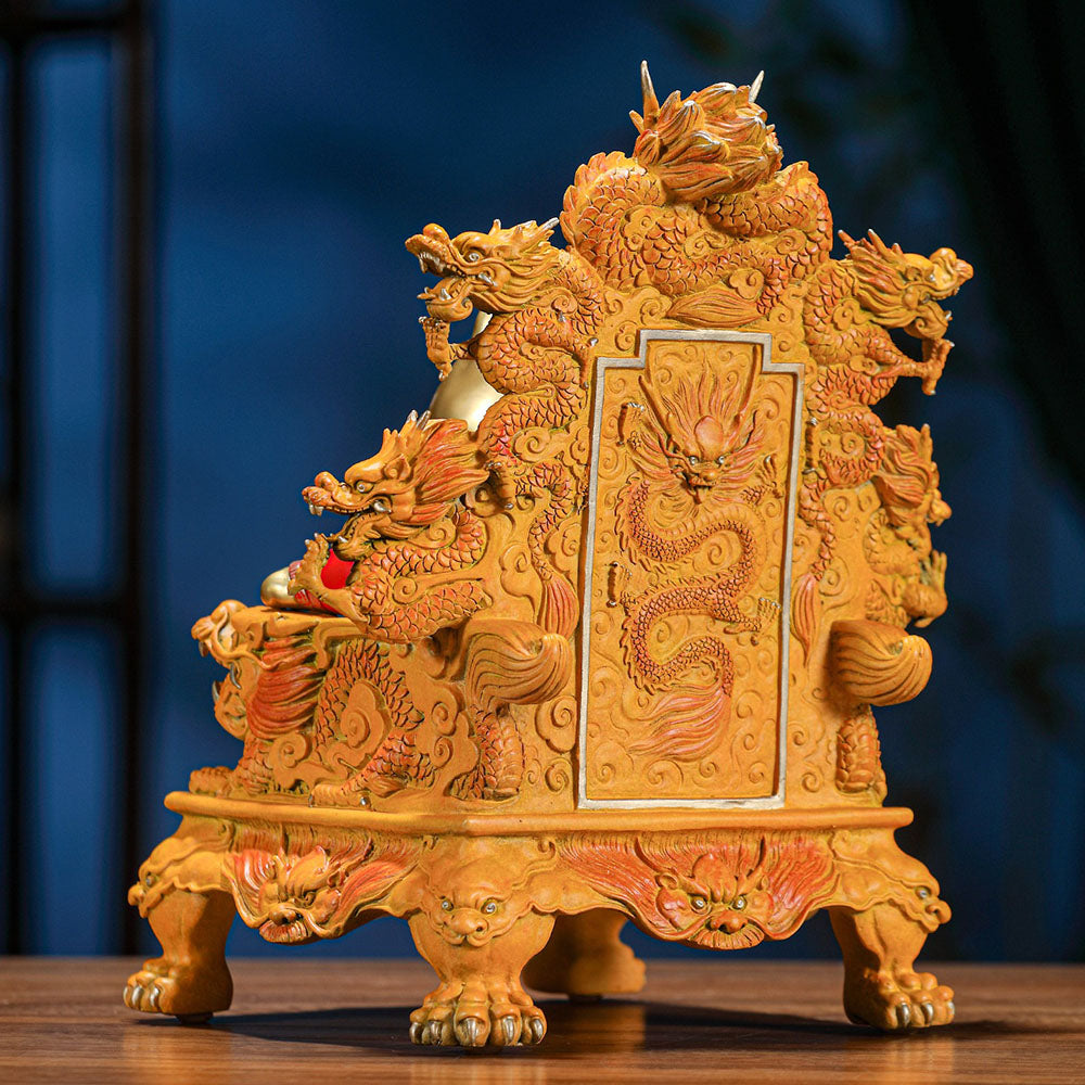 Imperial Lucky Cat On Dragon Throne