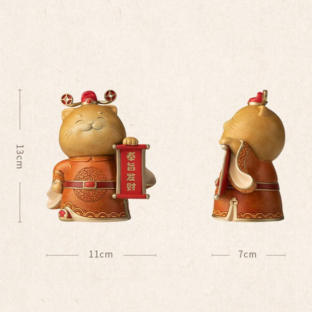 Imperial Decree Feng Shui Cat Figurine