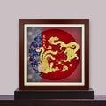 24K Gold Foil Dragon And Phoenix Frame