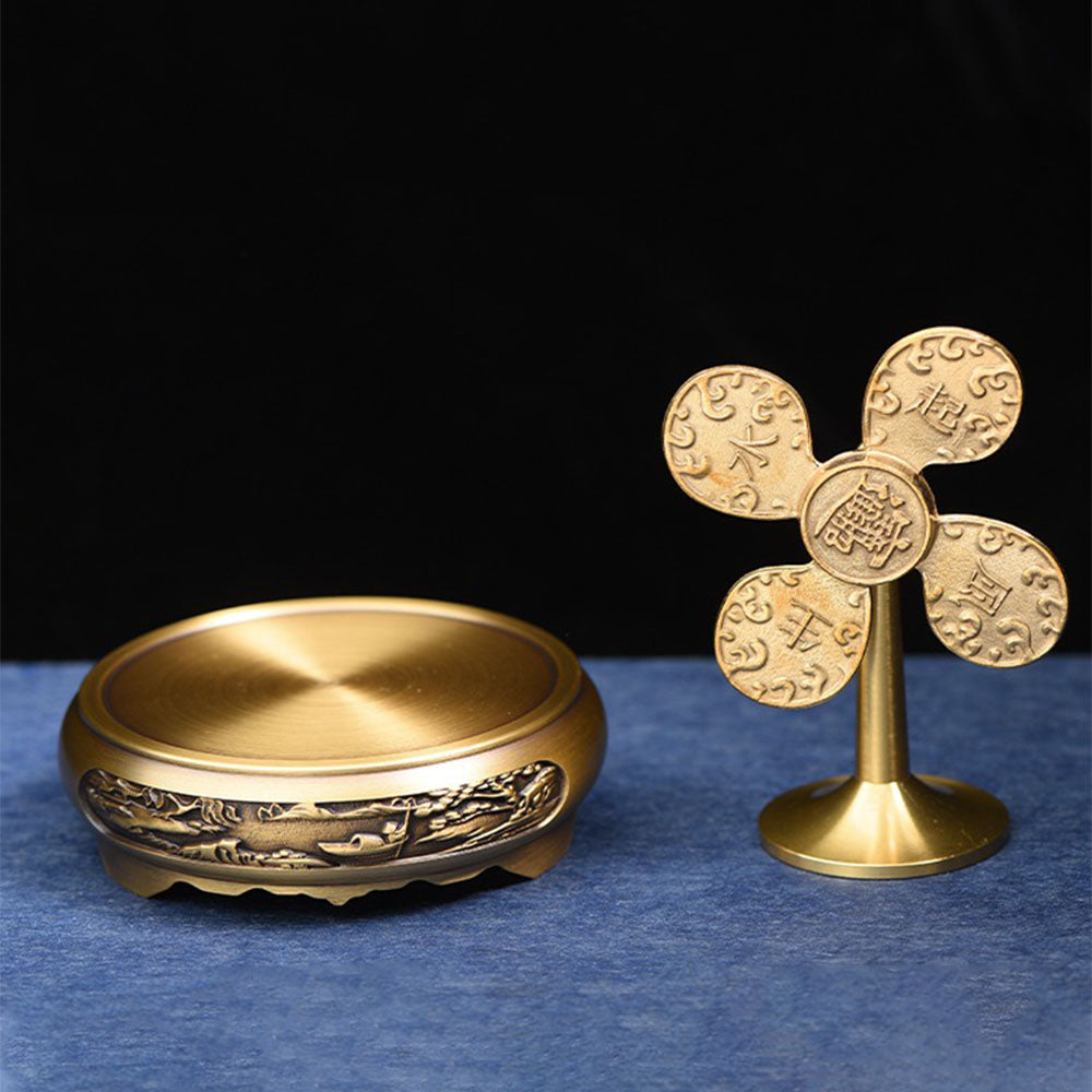 Brass Wealth Windmill Decor