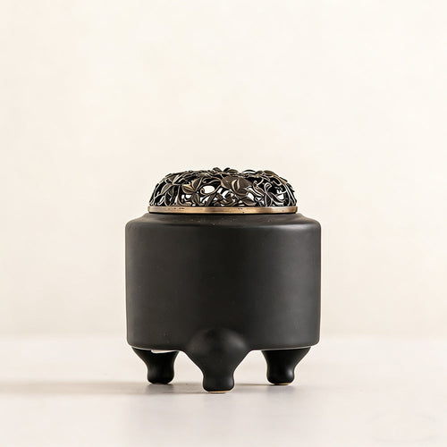 Black Pottery Electric Resin Incense Burner