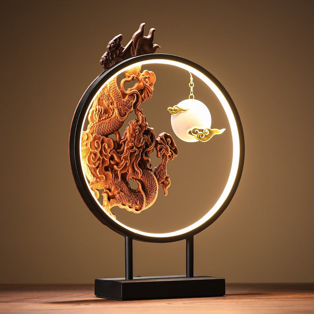 Dragon Backflow Incense Burner with LED Light